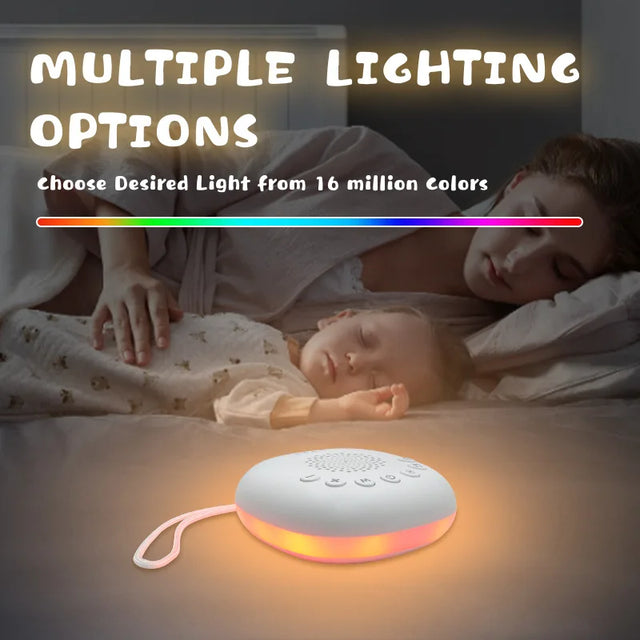6/10/20Songs White Noise Sound Machine Portable Baby Sleepmachine Soothing Sounds Volume Adjustable Builtin Rechargeable Battery