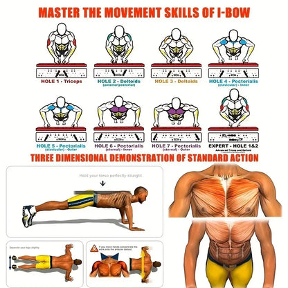Portable Push up Board Multifunctional Push up Board Kit, Foldable Fitness Equipment Suitable for Chest, Abdominal, Arm/Back Tra